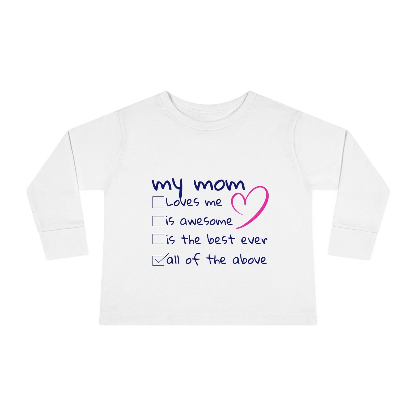 Toddler Long Sleeve  White Tee