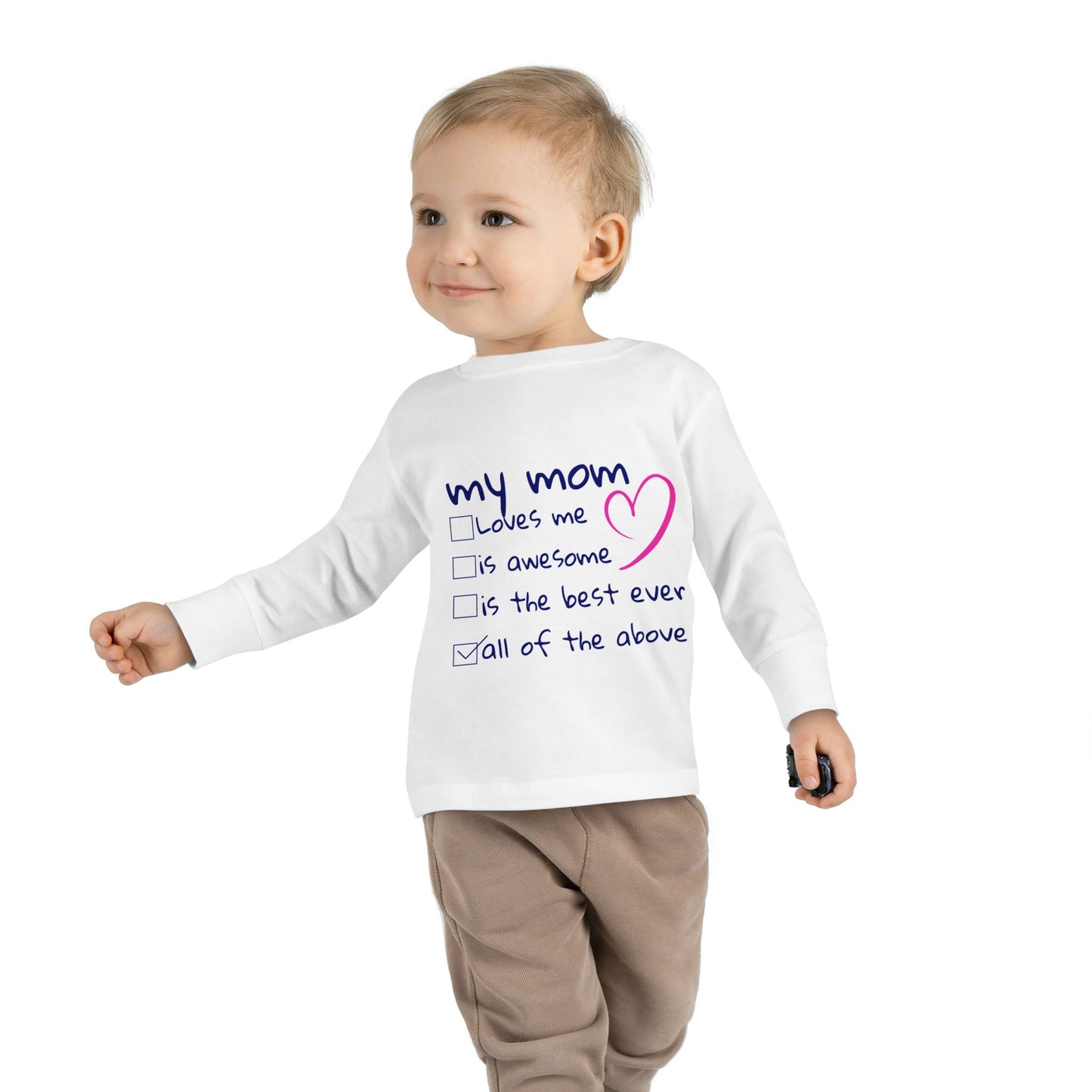 Toddler Long Sleeve  White Tee